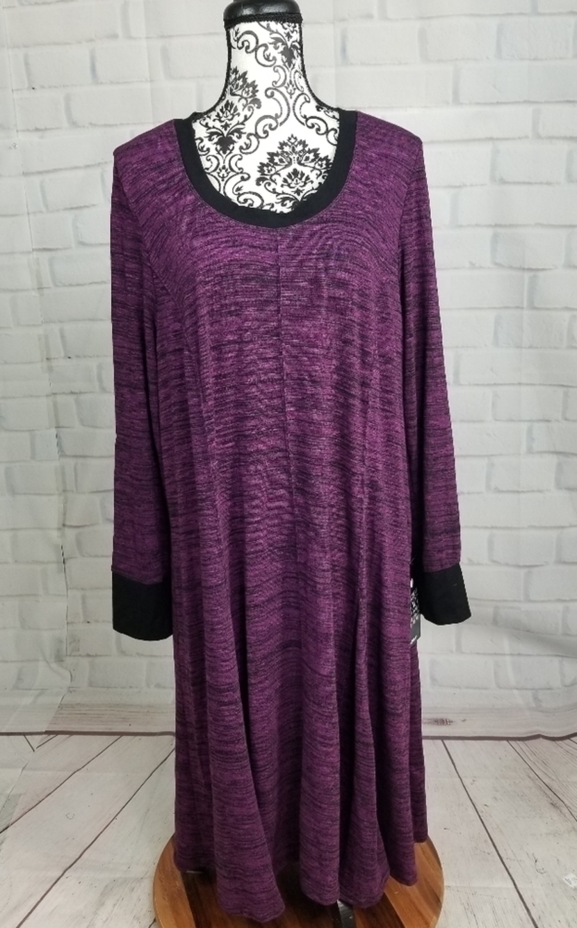 Avenue size 24 long sleeve stretch knit dress NWT